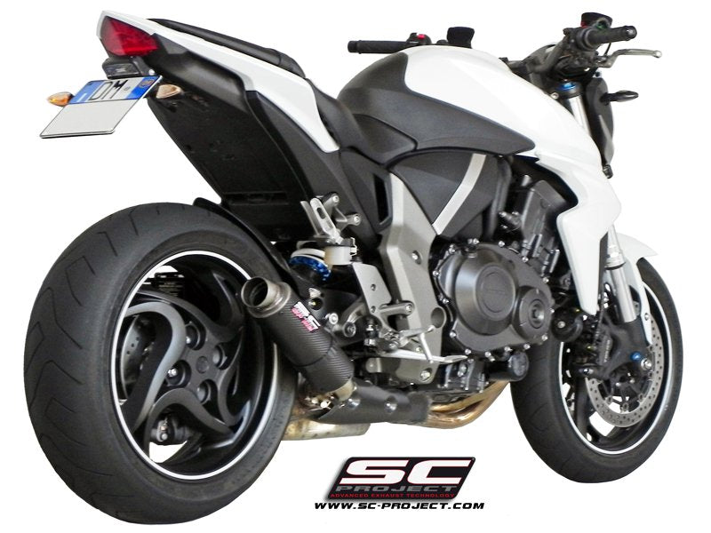 HONDA CB1000R (2011 - 2017) GP-M2 Muffler, carbon fibre, with CNC machined exit pipe, for original catalyst