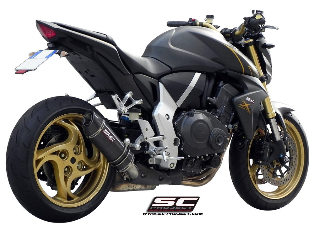 HONDA CB1000R (2011 - 2017) Oval Muffler, with carbon fibre end cap, for original catalyst