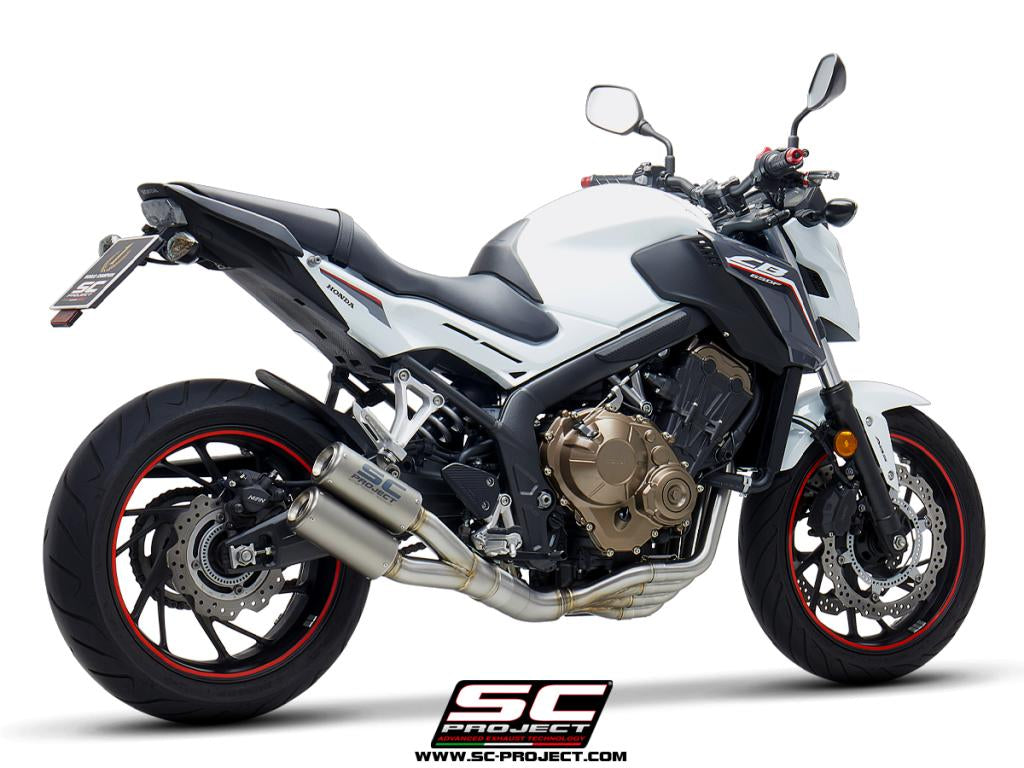 HONDA CB650F (2017 - 2018) Full Exhaust System 4-1-2, with Twin CR-T Muffler, Titanium