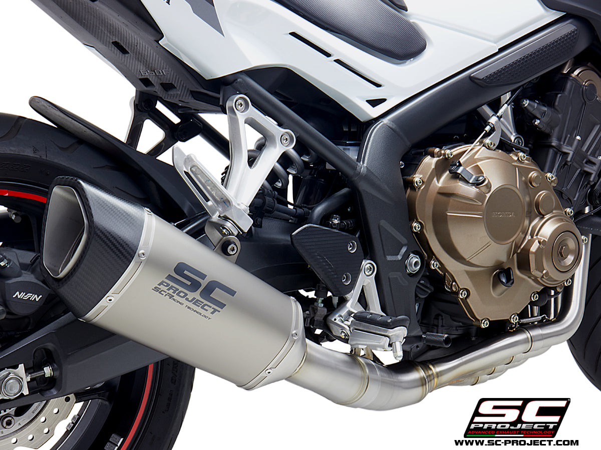 HONDA CB650F (2017 - 2018) Full Exhaust System 4-1, with SC1-R Muffler, with Carbon fibre end cap