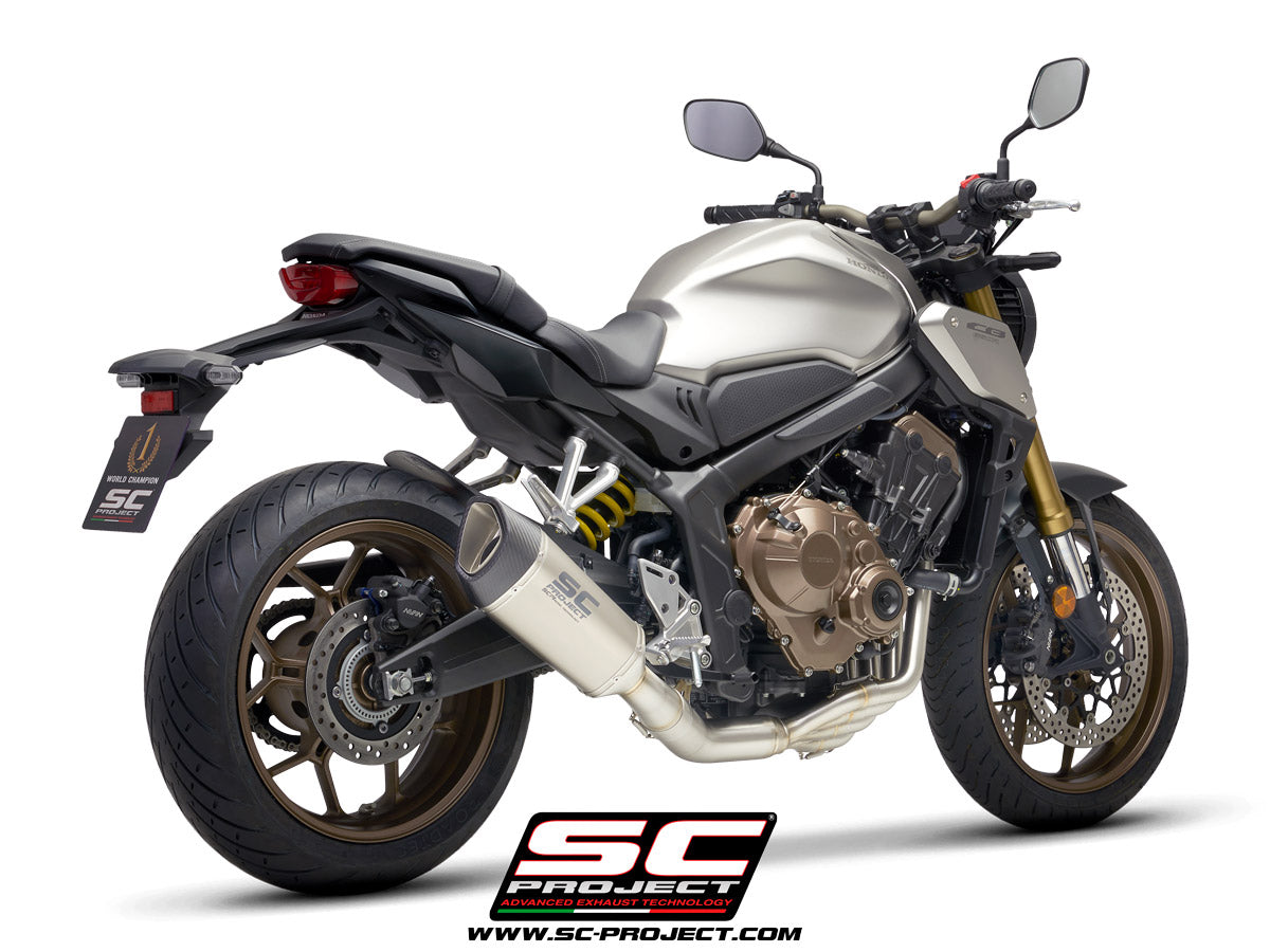 HONDA CB650R (2019-2023) Full Exhaust System 4-1, with SC1-R Muffler, with carbon fibre end cap