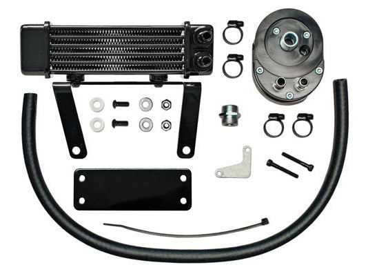 6-Row LowMount Oil Cooler Kit. Fits Softail 2000-2010