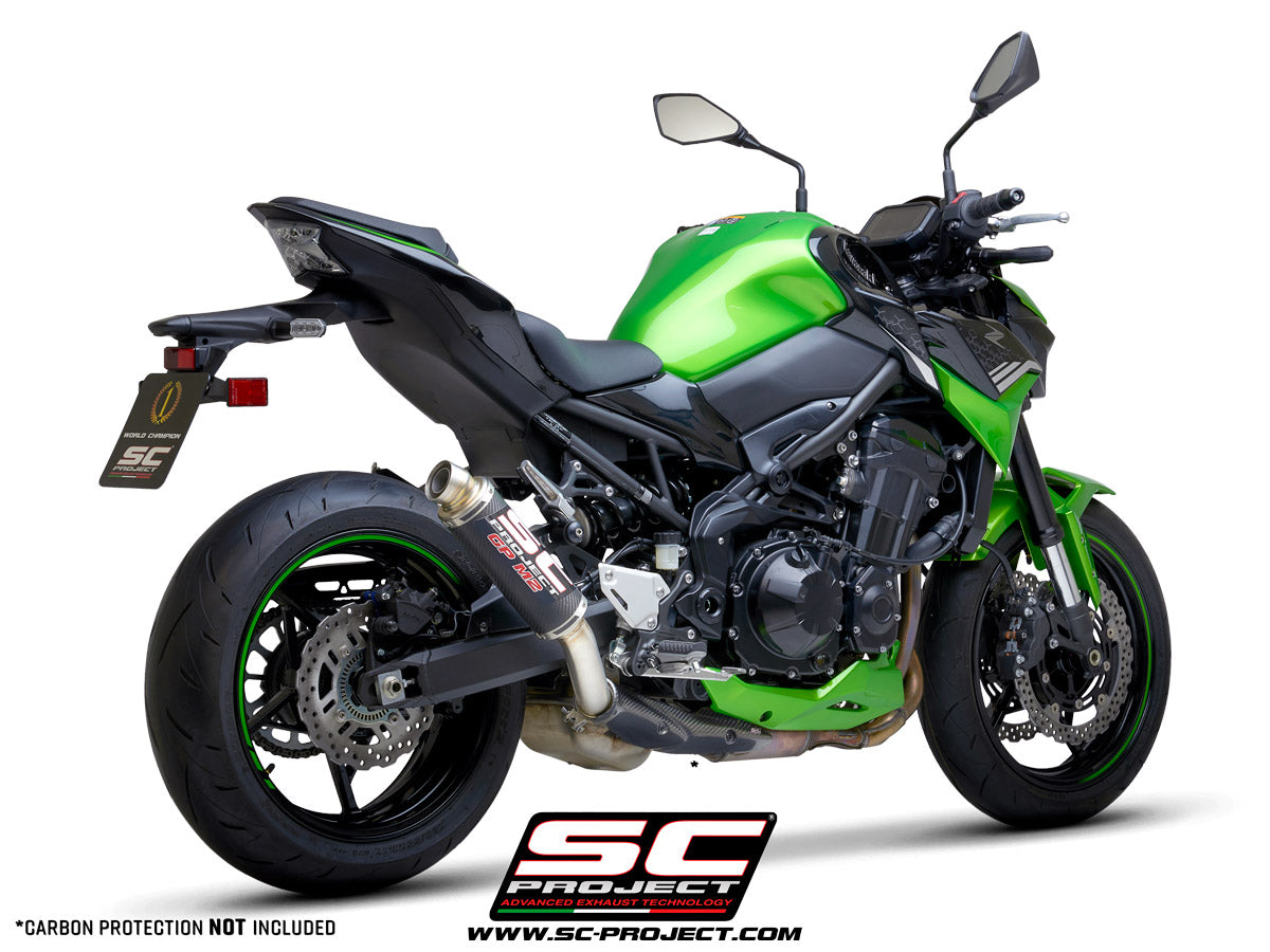 KAWASAKI Z 900 (2021-2024) GP-M2 Muffler, Carbon fibre, with CNC machined exit pipe