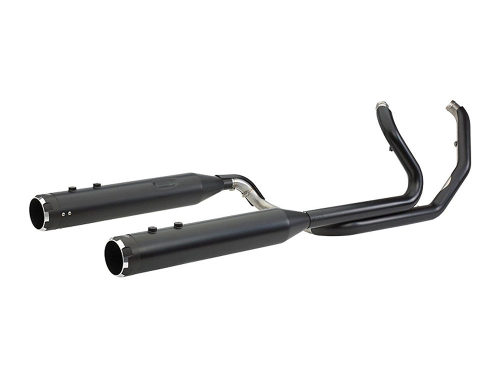 El Dorado 2-into-2 Dual Exhaust – Black with Black Thruster End Caps. Fits Touring 2017up.