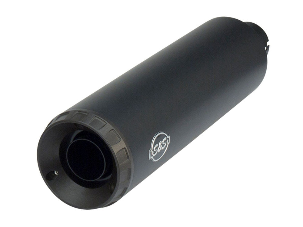 4in. Grand National Slip-On Muffler – Black with Black End Cap. Fits Street 2015-2020.