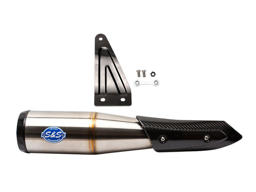 Grand National Slip-On Muffler – Stainless Steel. Fits Indian FTR1200 2019up.