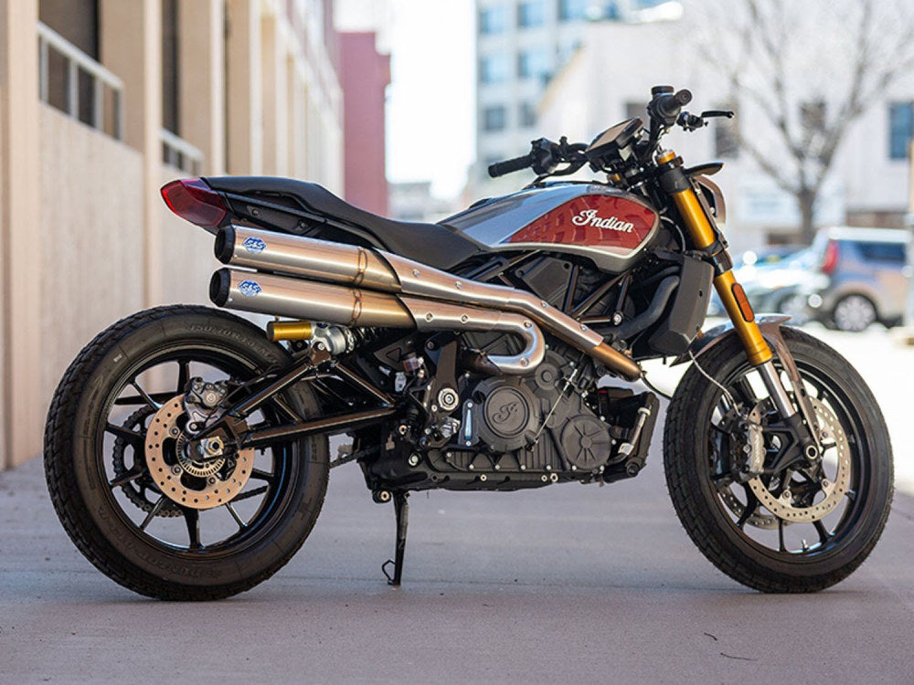 Grand National 2-into-2 High Exhaust – Stainless Steel. Fits Indian FTR1200 2019up.