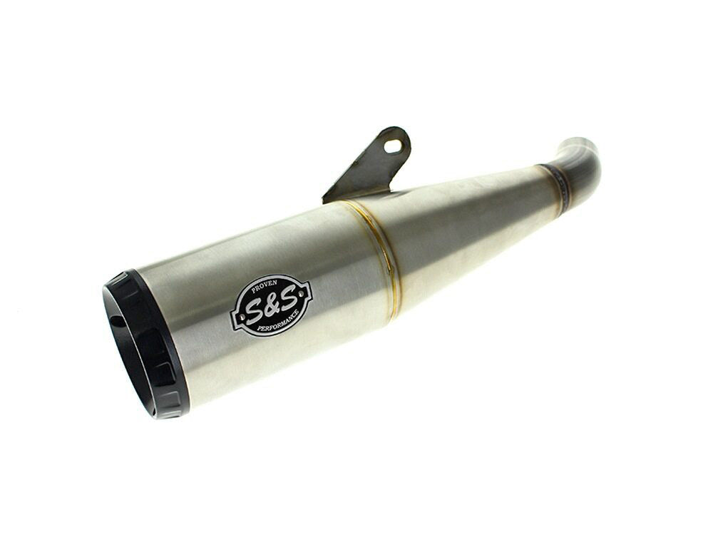 4in. Grand National Slip-On Muffler – Stainless Steel with Black End Cap. Fits X500 2023up