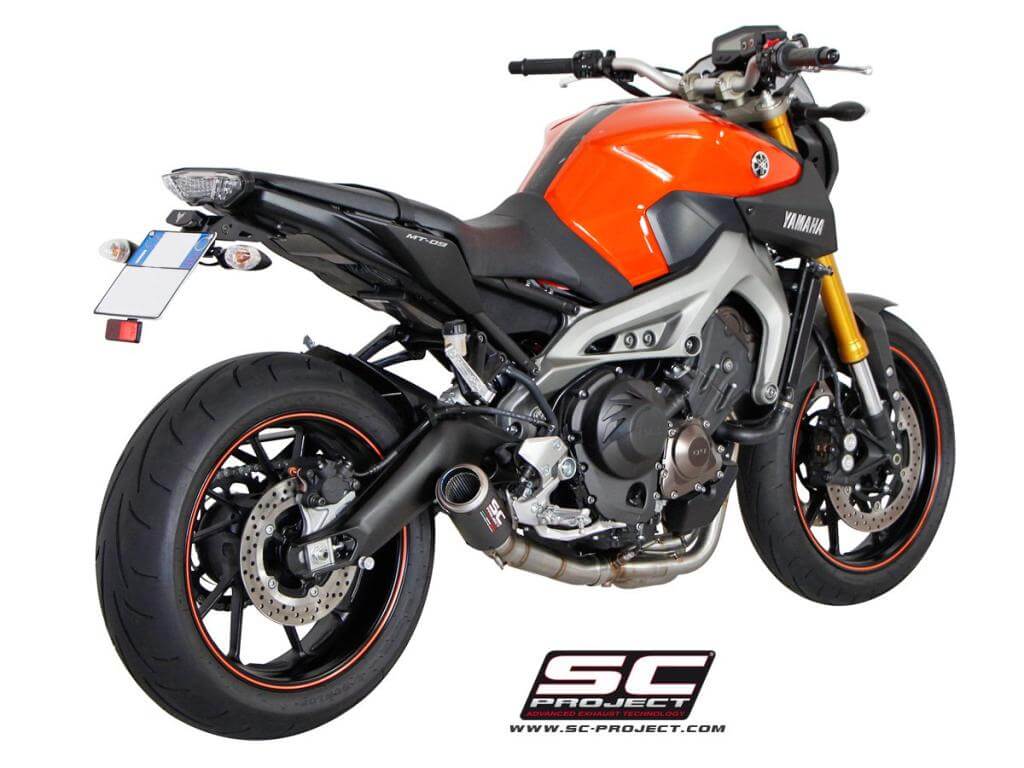 YAMAHA MT-09 (2014 - 2016) Full Exhaust System 3-1, with CR-T Muffler, Carbon fibre