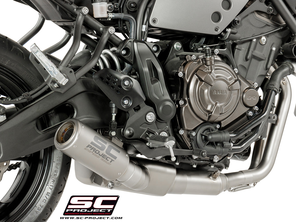 YAMAHA MT-07 (2017 - 2020) Full Exhaust System 2-1, with CR-T Muffler, Titanium