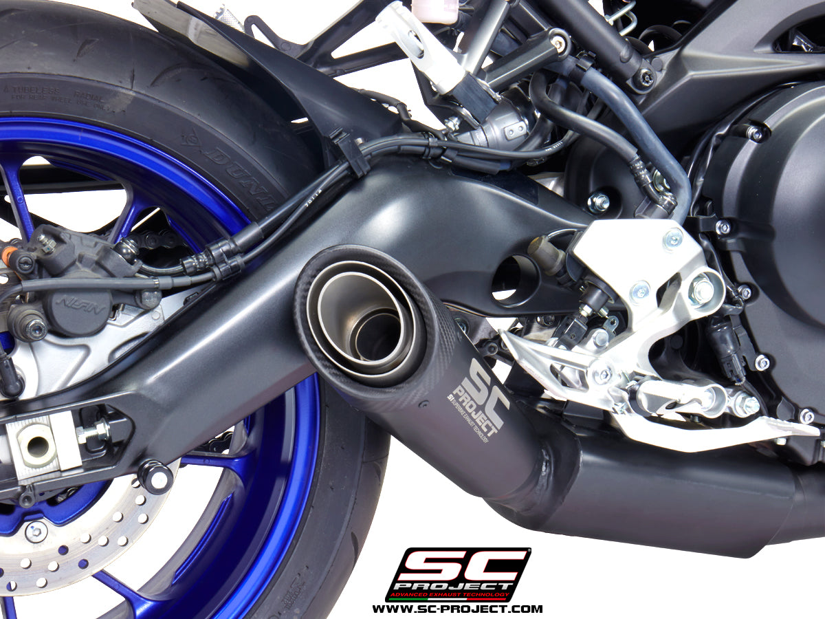 YAMAHA MT-09 (2017 - 2020) Full Exhaust System 3-1, Stainless Steel, with S1 Muffler, Matt Black Painted
