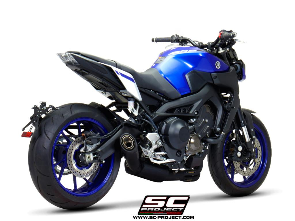 YAMAHA MT-09 (2017 - 2020) Full Exhaust System 3-1, Stainless Steel, with S1 Muffler, Matt Black Painted