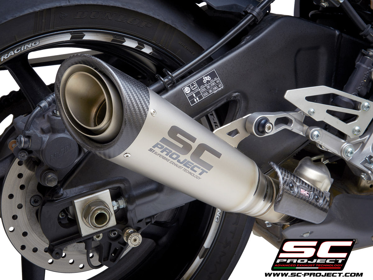 YAMAHA MT-10 (2016-2021) S1 Muffler, Titanium, with Carbon fibre end cap