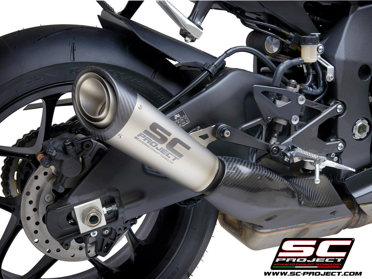YAMAHA YZF R1 (2020-2024) - R1M S1 Muffler, Titanium, with Carbon fibre end cap