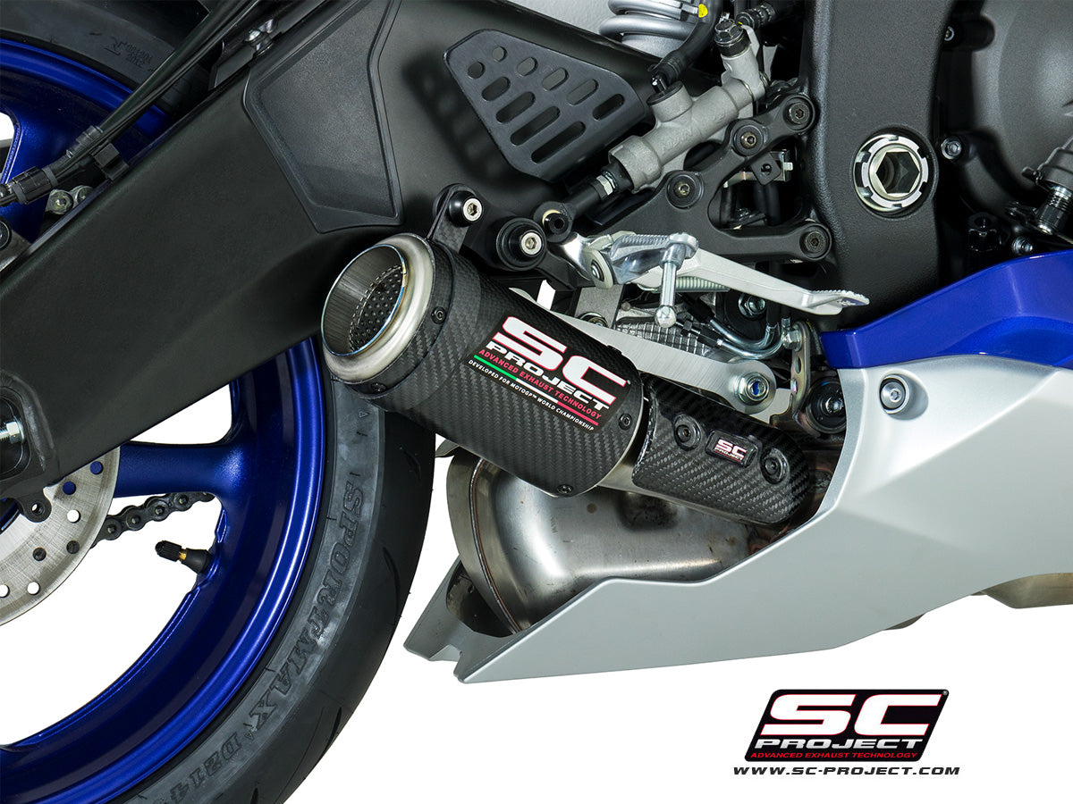 YAMAHA YZF R6 (2017 - 2020) CR-T Muffler, low position, Carbon fibre