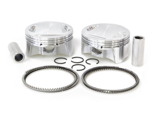 Standard Pistons with 11.0:1 Compression Ratio. Fits Twin Cam 2007-2017 96ci or 103ci to 107ci Big Bore Conversion