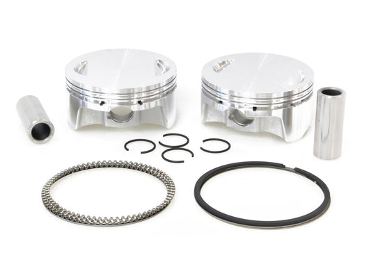 Standard Pistons with 10.25:1 Compression Ratio. Fits Twin Cam 2007-2017 96ci or 103ci to 107ci Big Bore Conversion