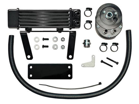 6-Row LowMount Oil Cooler Kit. Fits Softail 2000-2010