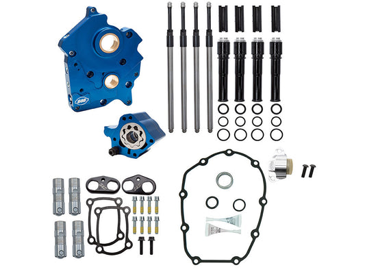 Cam Chest Kit with Chrome Pushrod Kit, No Cam – Suits Chain Drive Camshaft. Fits Touring 2017up & Softail 2018up with Oil Cooled Engines