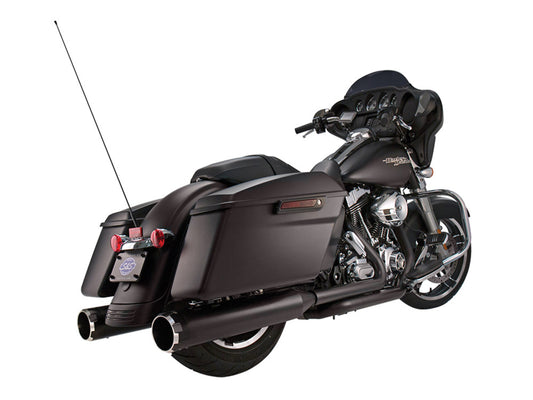 4-1/2in. Mk45 Slip-On Mufflers – Black with Black Thruster End Caps. Fits Touring 1995-2016.