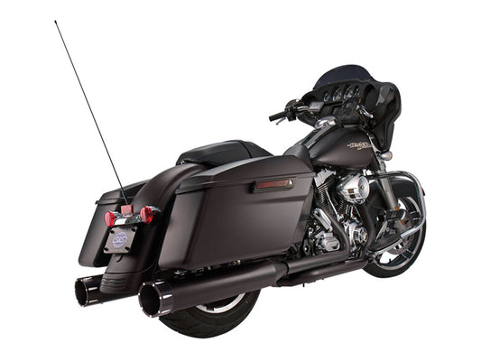 4-1/2in. Mk45 Slip-On Mufflers – Black with Black Tracer End Caps. Fits Touring 1995-2016.