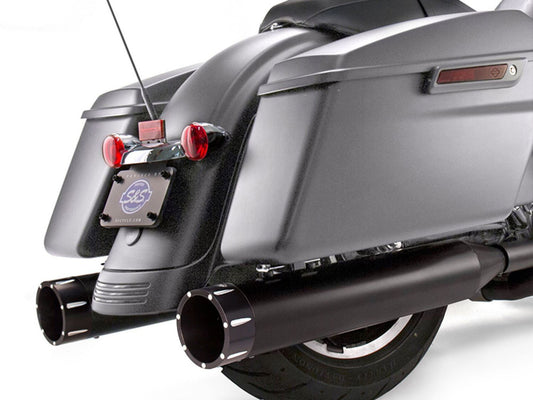 4-1/2in. Mk45 Slip-On Mufflers – Black with Black Tracer End Caps. Fits Touring 2017up.