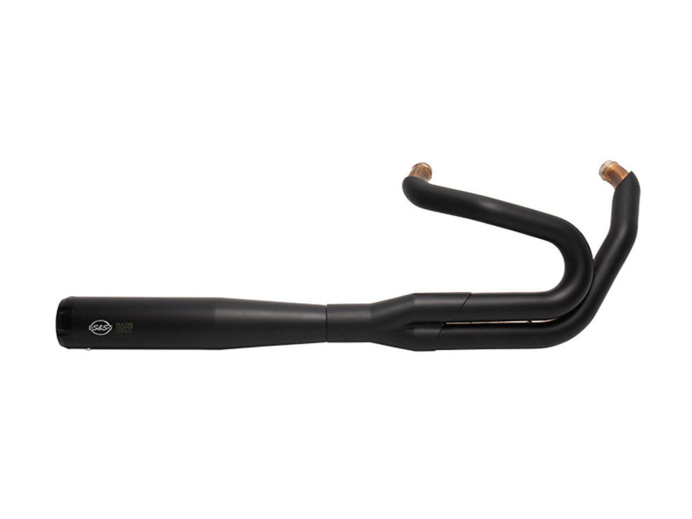 2-into-1 SuperStreet Exhaust – Black with Black End Cap. Fits Softail 2018up Non-240 Rear Tyre Models.