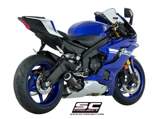 YAMAHA YZF R6 Race (2021-2024) CR-T Muffler, low position, Carbon fibre