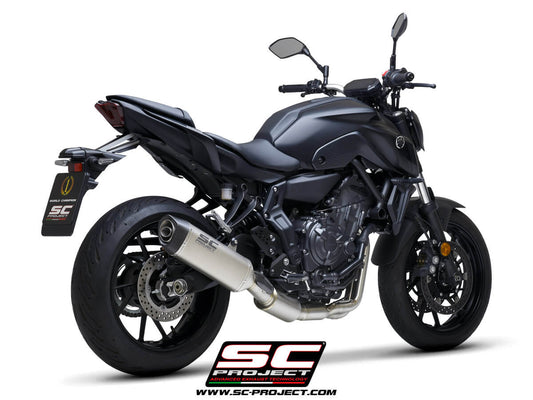 YAMAHA MT-07 (2021-2024) Full 2-1 Stainless Steel Exhaust System, with SC1-S Titanium Muffler - EURO 5
